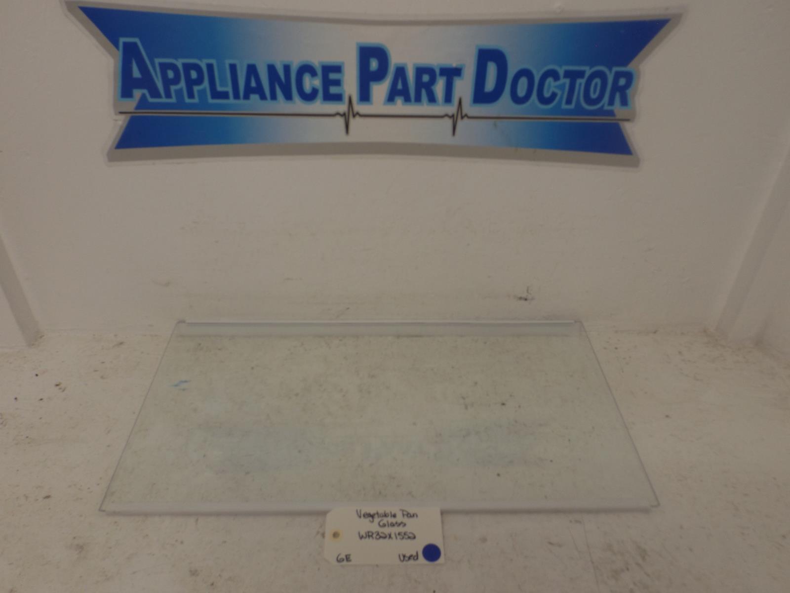 GE Refrigerator WR32X1552 Vegetable Pan Glass Used GE Refrigerator WR32X1552 Vegetable Pan Glass Used